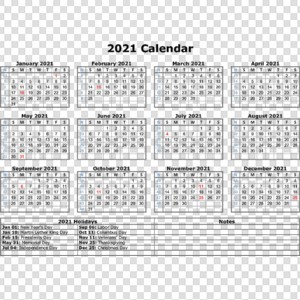 2021 Calendar 2021 